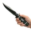 SOG Tech Bowie - Fixed 6.4" Black Plain Blade Kraton Handle Kydex Sheath