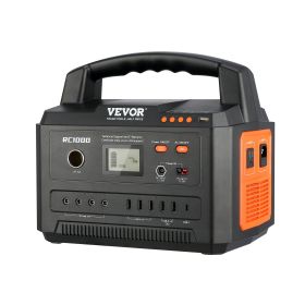 Portable Power Station Solar Generator 999Wh 1000W with 12 Charging Ports