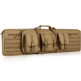VEVOR Tactical Range Bag, 42 inch Tactical Double Firearm Bag, Soft Outdoor Tactical Case with Lockable Zipper, Portable Handle & Shoulder Strap, 3 La