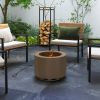 outSmokeless Fire Pit, 19" Portable Wood Burning Firepit with Poker, Low Smoke Camping Bonfire Stove for Backyard Patio Picnic, Stainless Steel