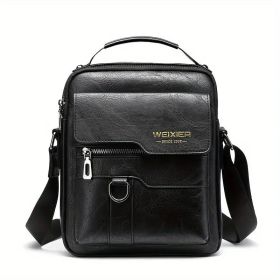 Unisex Shoulder Bags, Waist Bags, Men'S Crossbody Bags, Single Shoulder Bags, Casual And Simple Retro Men'S Bags, Fashionable And Trendy Bags, Texture (Color: Black)